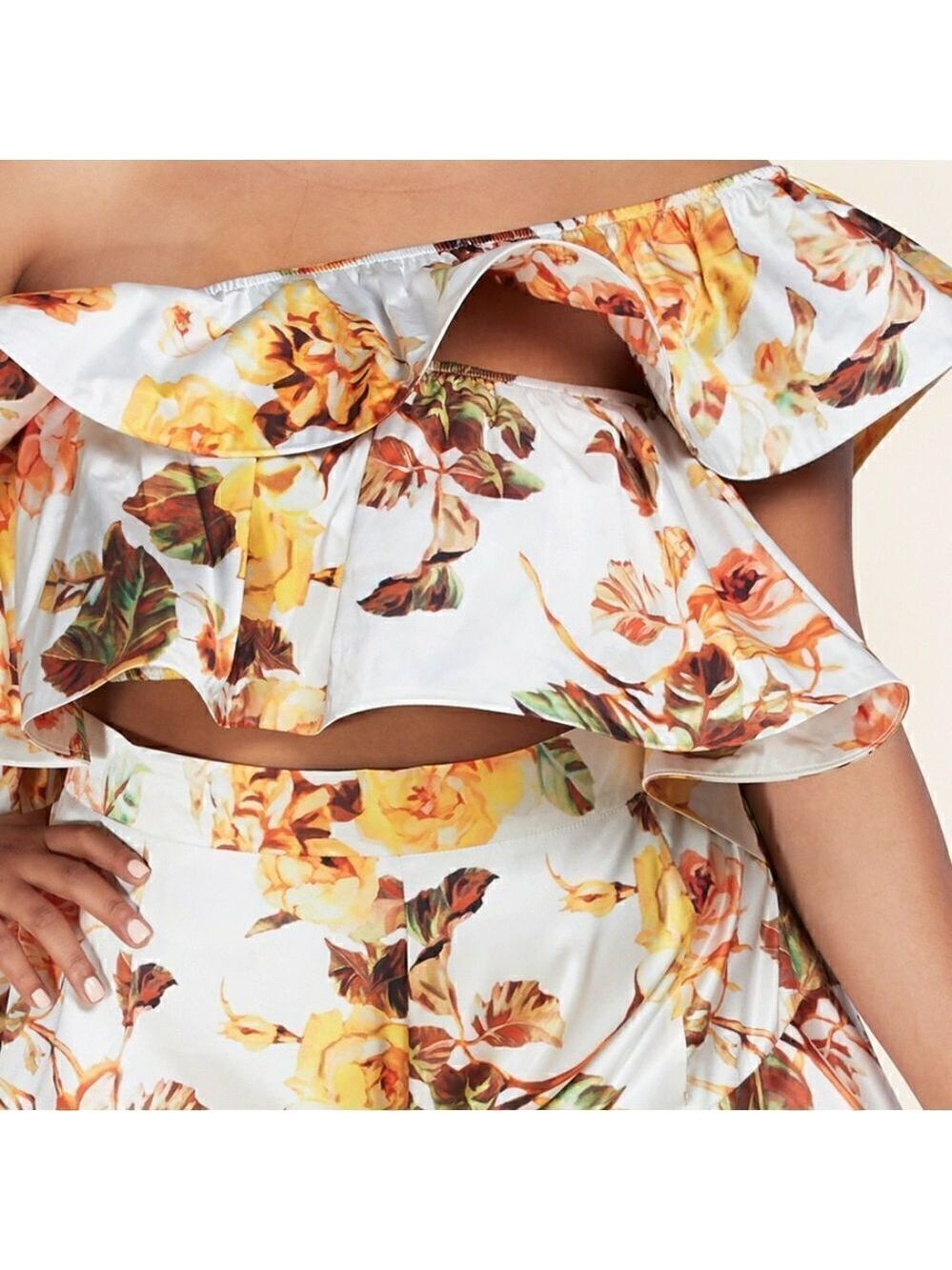 New Plus Size Floral Two-Piece Shorts Set by L’atise by Amy - Picture 7 of 10